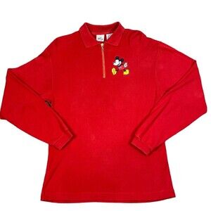 Walt Disney World Mickey Sweater Adult Small Red Sweatshirt